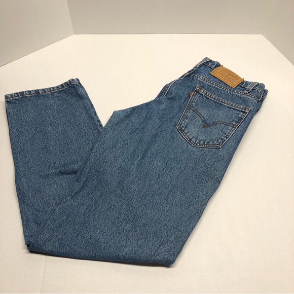 Vintage Levis 550 Men’s Relaxed Fit Tapered Leg Orange Tag Jeans Sz 36x34 - Picture 4 of 13